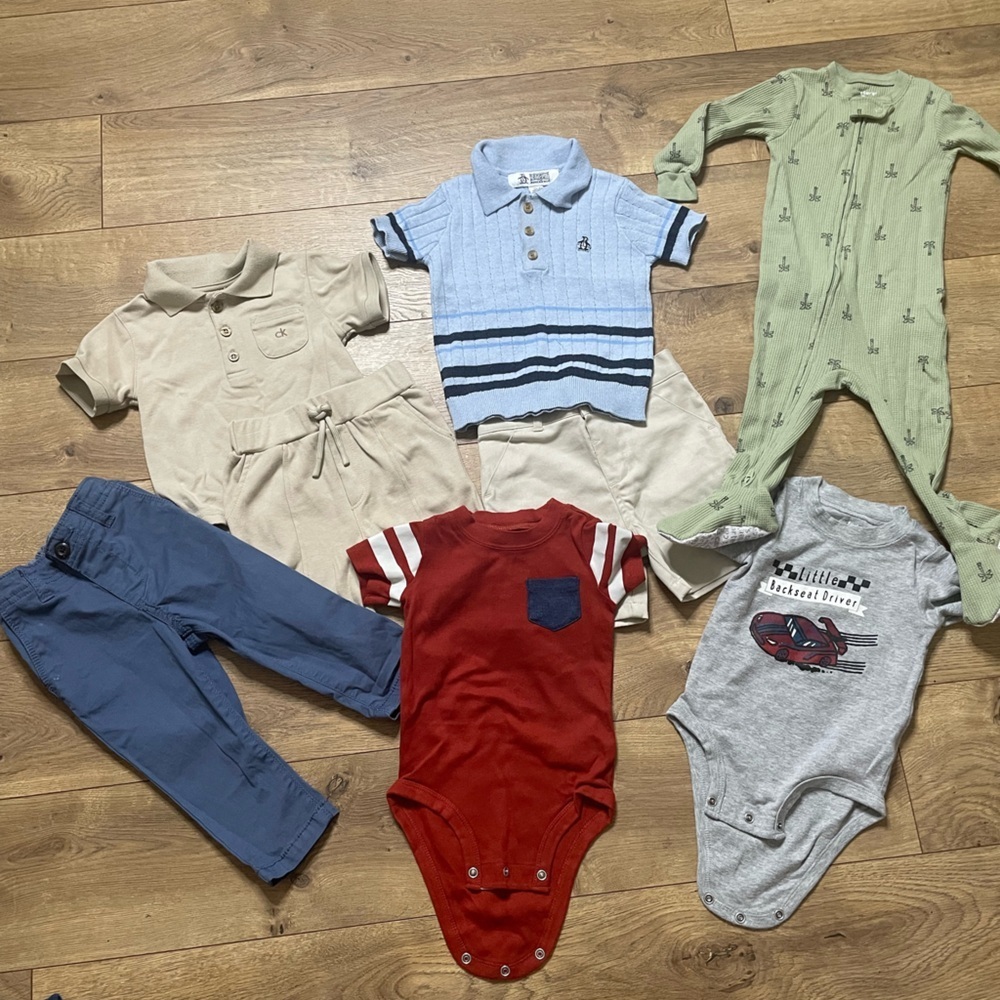 Baby Boy 12M Clothing Bundle – Designer & Cute Everyday Outfits